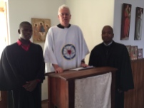 Together with Pastor Mntambo and student Mkhabela after the Confessional service